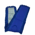 Monarch Brands Fringed Dust Mops w/ Blue Canvas Backing - 48in, 36PK M850048-CS